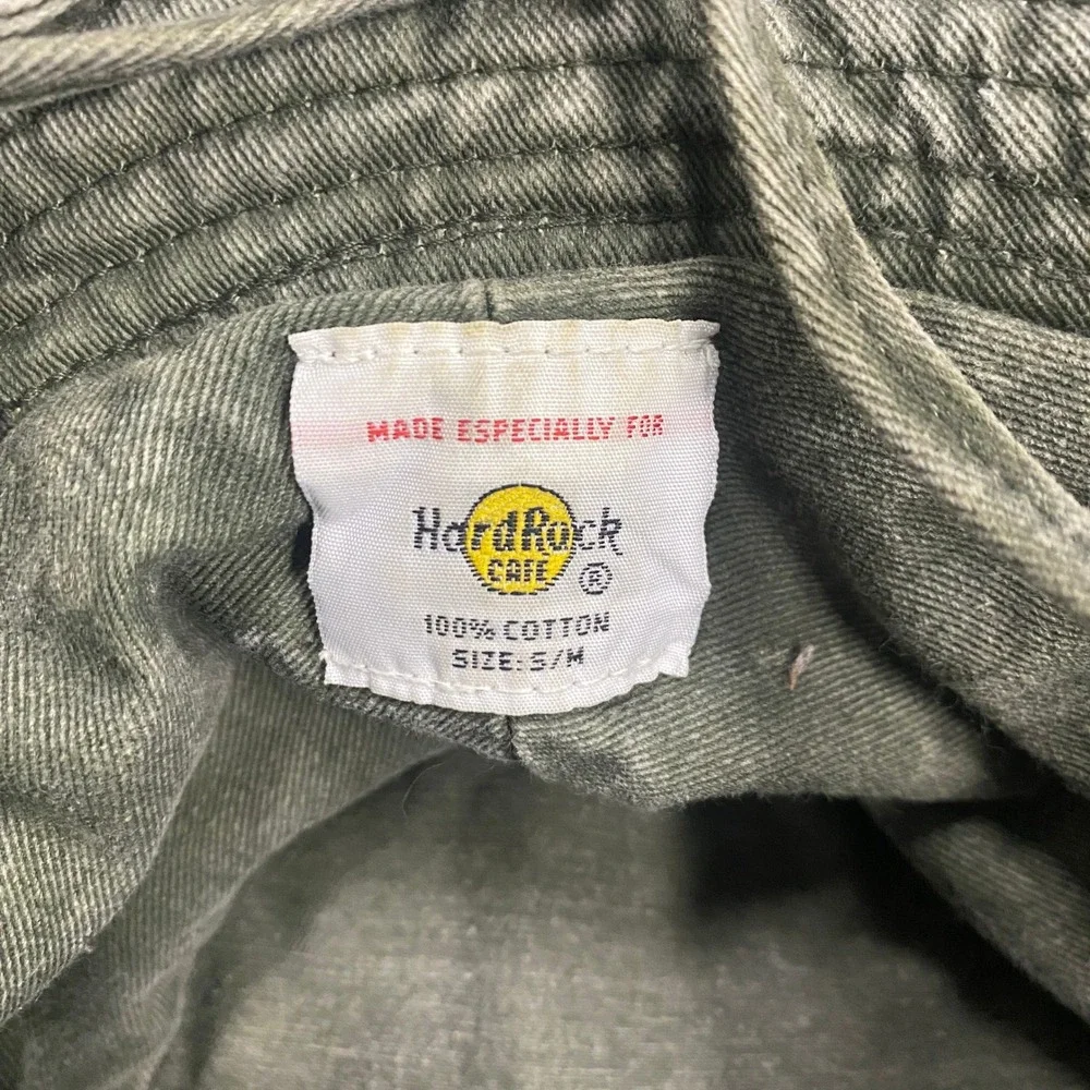 Hard Rock Cafe Bucket Hat S/M Cayman Islands Green Cotton Boonie Sun Hat